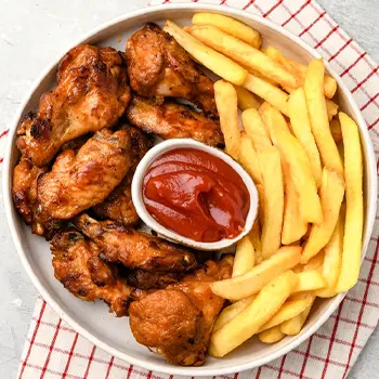 Chicken Wings Combo(Fries & Pop)